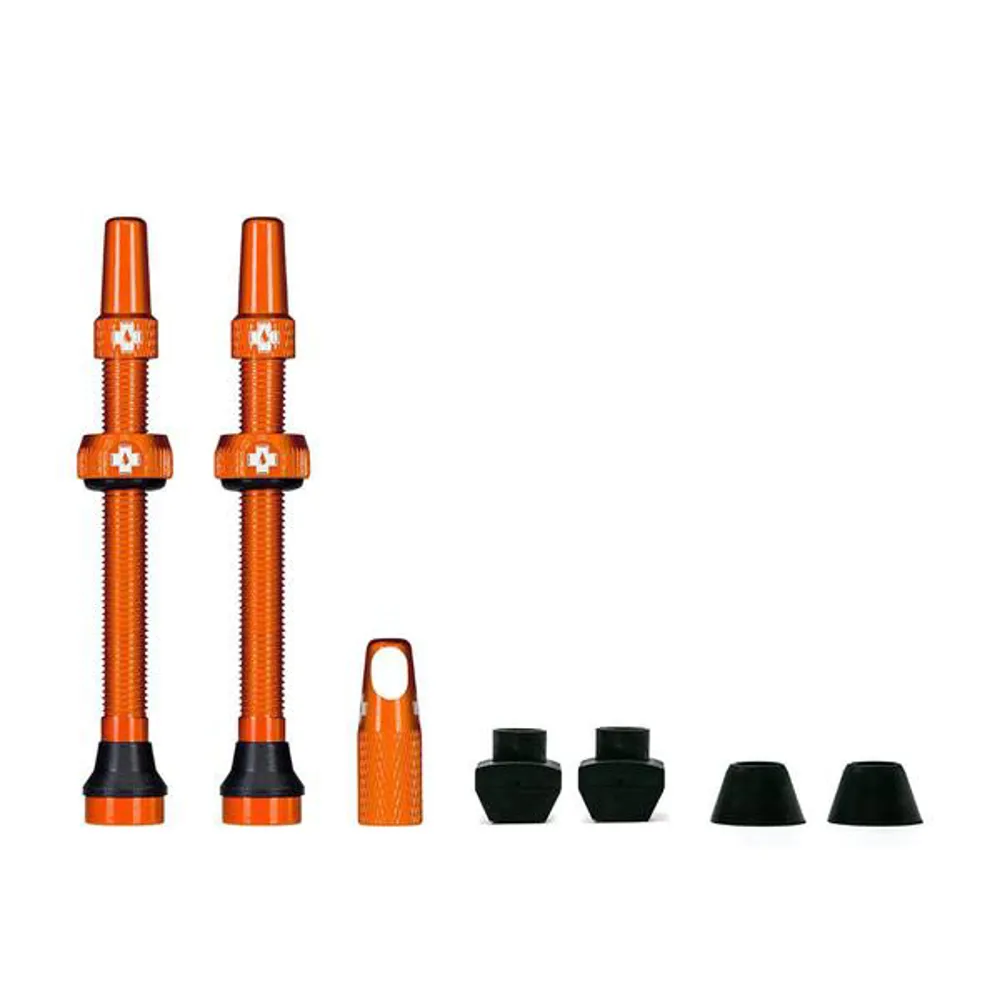 Muc-Off Tubeless Valve Kit 60mm Pair - Orange