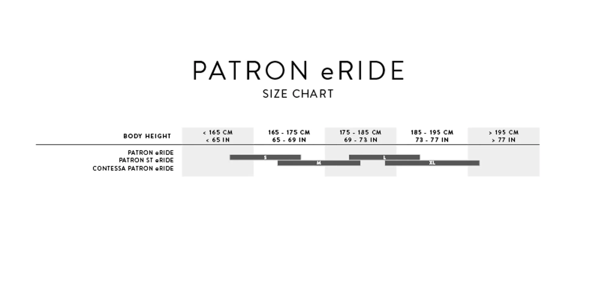 2025 Scott Patron Size Chart
