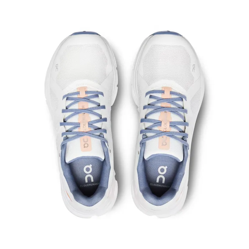 On Cloudrunner Womens Road Running Shoes - Undyed-White Flame-3