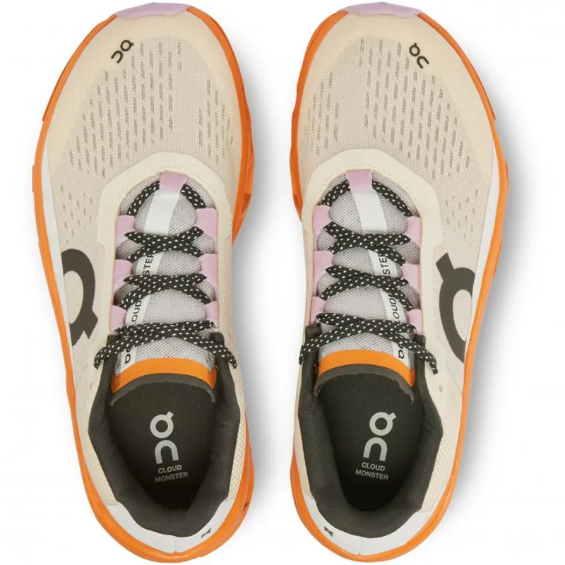 On Cloudmonster Womens Road Running Shoes - Fawn Tumeric-1