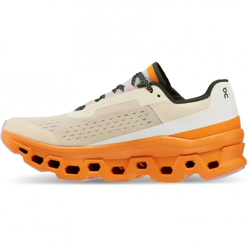 On Cloudmonster Womens Road Running Shoes - Fawn Tumeric-3