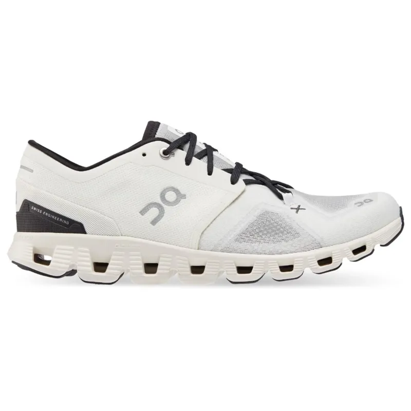 On Cloud X 3 Road Running Shoes - Ivory Black-4