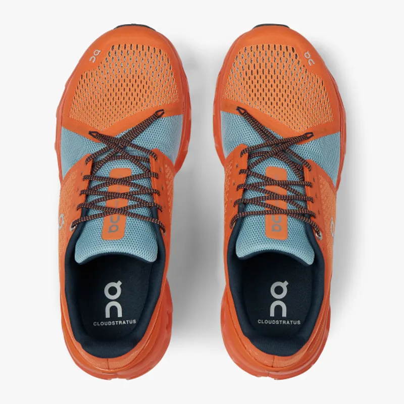 On CloudStratus Road Running Shoe - Orange Wash-2