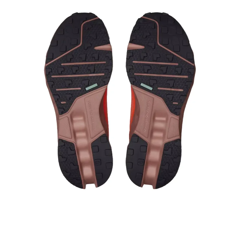 On Cloudsurfer Trail Womens Running Shoes - Flame Dustrose-1