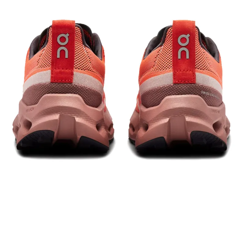 On Cloudsurfer Trail Womens Running Shoes - Flame Dustrose-4