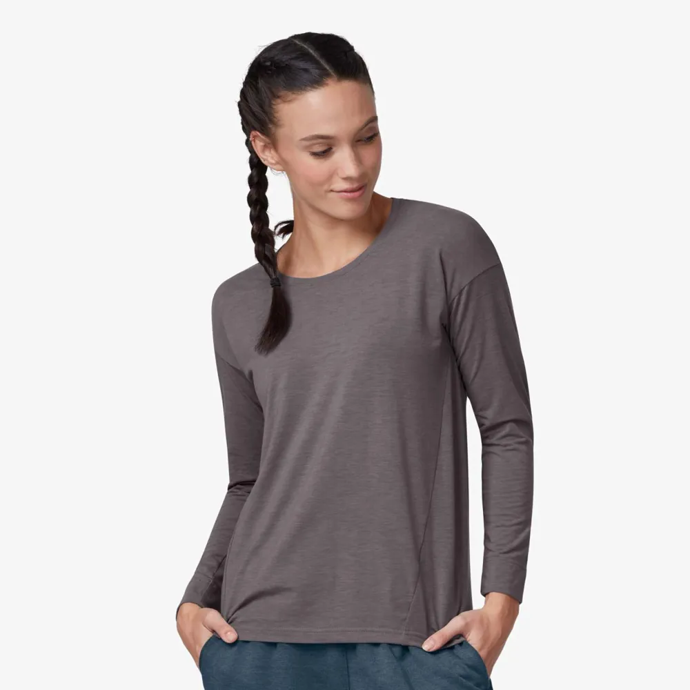 On Womens Comfort Long Sleeved Running T-Shirt - Rock - Sml