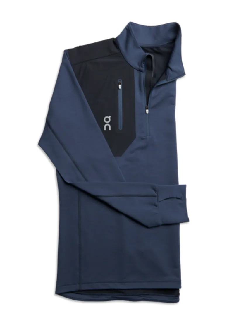 On Running Weather Shirt Navy Black