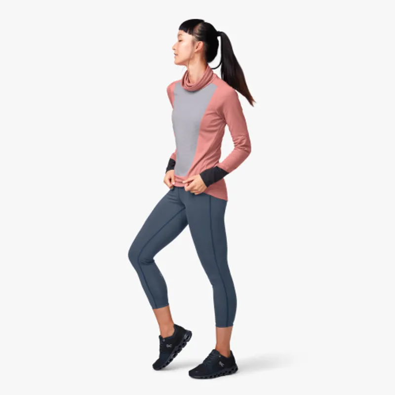 On Running Womens Weather Long Sleeved Shirt - Dust Rose-1