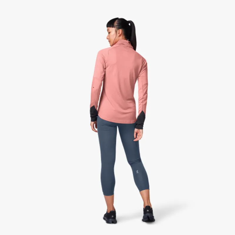 On Running Womens Weather Long Sleeved Shirt - Dust Rose-2