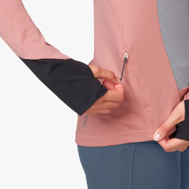On Running Womens Weather Long Sleeved Shirt - Dust Rose-3