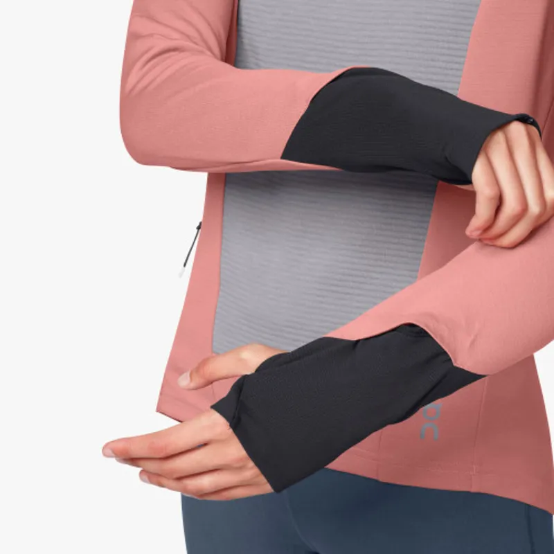 On Running Womens Weather Long Sleeved Shirt - Dust Rose-4