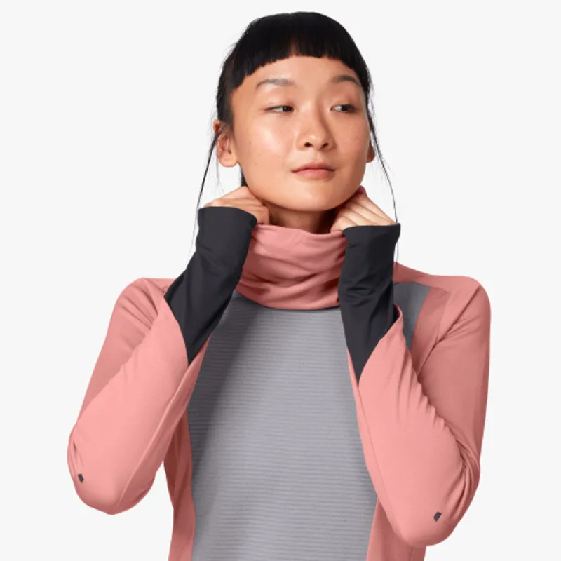 On Running Womens Weather Long Sleeved Shirt - Dust Rose-5