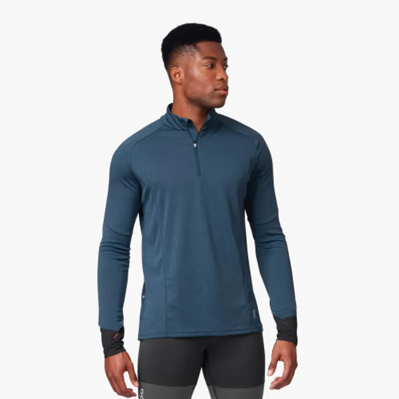 On Running Mens Weather Shirt Long Sleeved - Navy