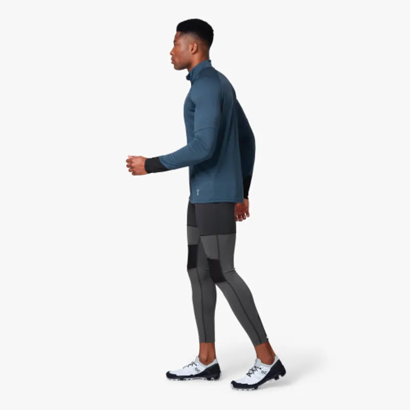 On Running Mens Weather Shirt Long Sleeved - Navy-1