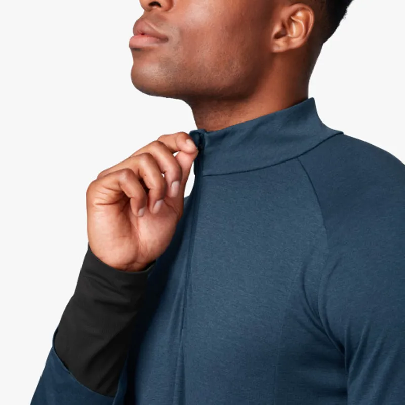 On Running Mens Weather Shirt Long Sleeved - Navy-3