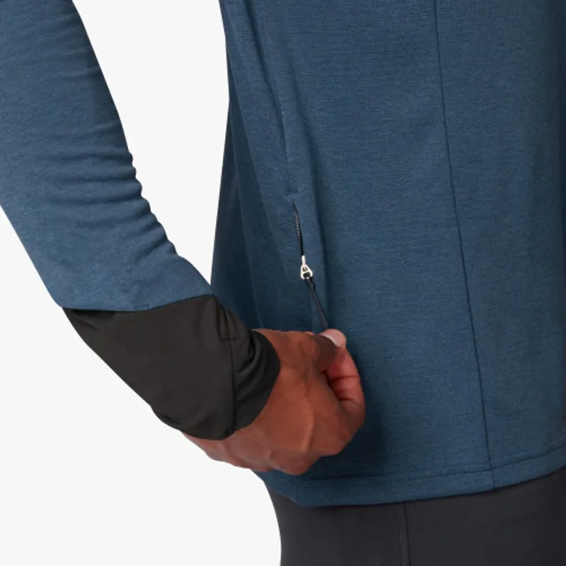 On Running Mens Weather Shirt Long Sleeved - Navy-4