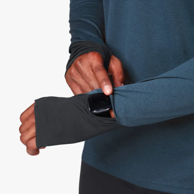 On Running Mens Weather Shirt Long Sleeved - Navy-6