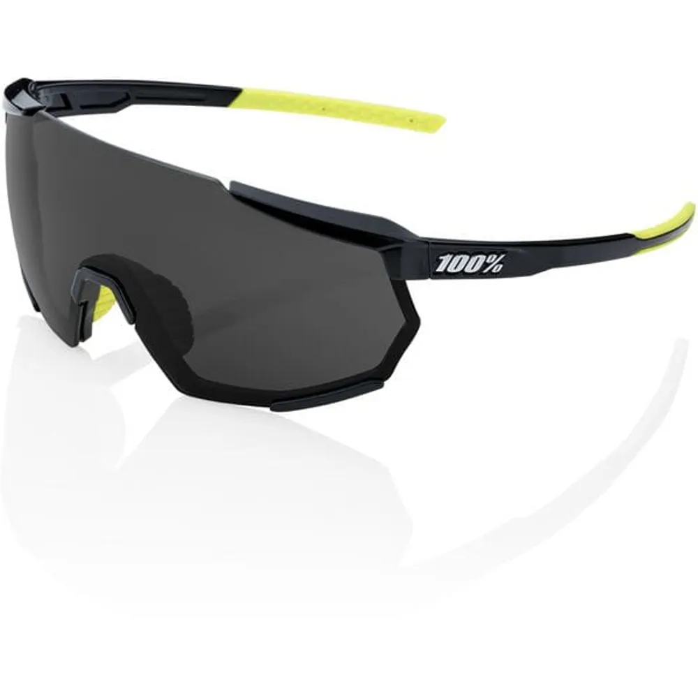 100% Racetrap 3.0 Black Lens Glasses - Matt Black