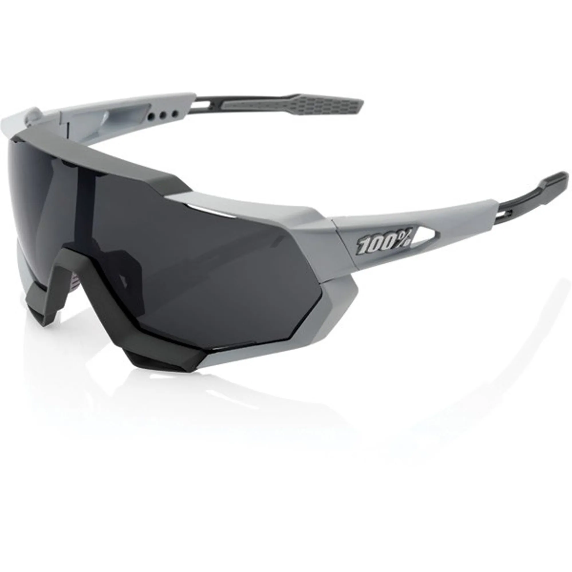 100 Percent Speedtrap Smoke Lens Sunglasses Grey Run and Ride