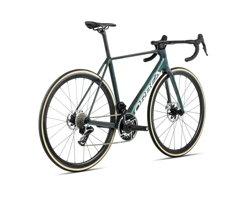 Orbea ORCA M20iLTD PWR Road Bike in Escape Green/Carbon View Matt-4