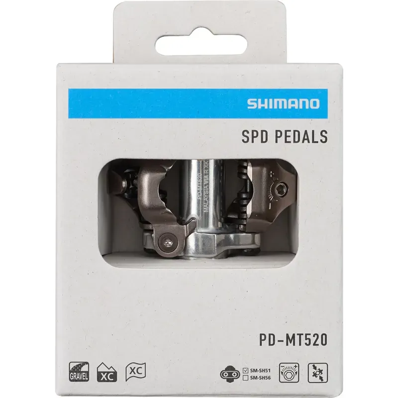 Shimano PD-MT520 SPD Pedal - Silver-4