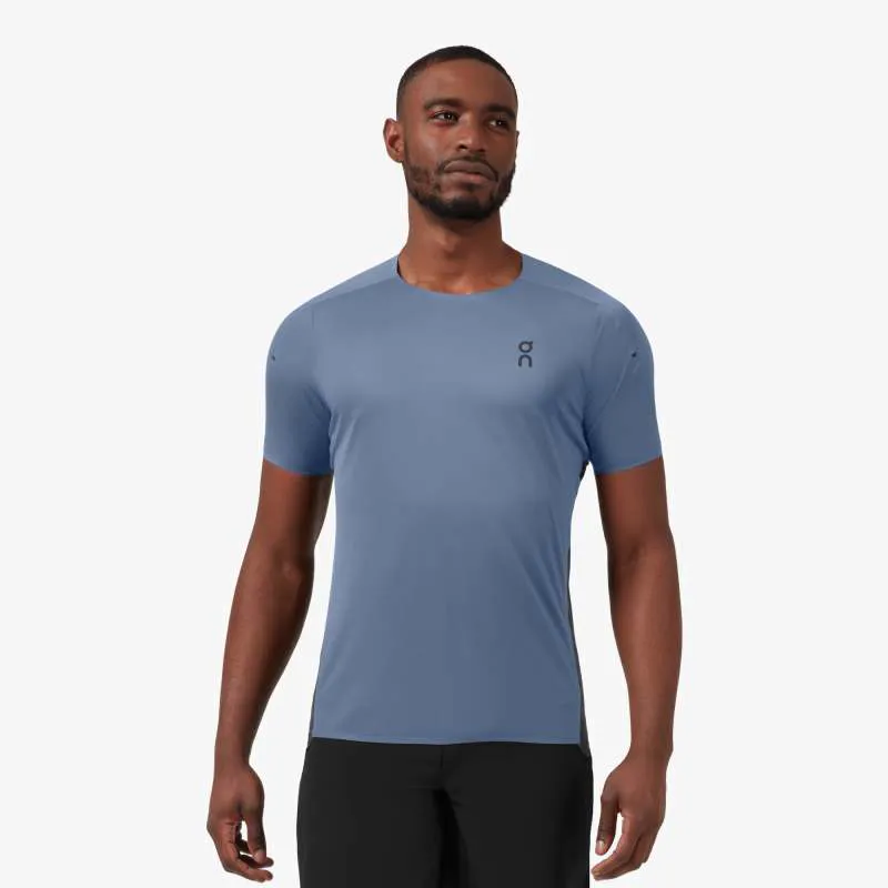 On Running Mens Performance T - Cerulean Black
