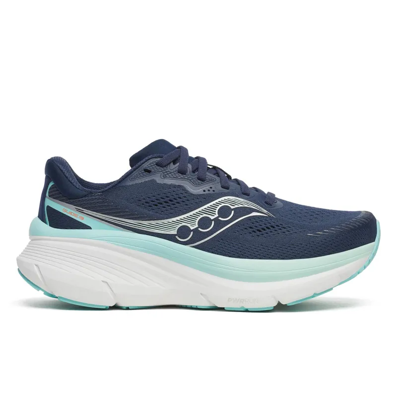Saucony Guide 19 Womens Road Running Shoe - Navy Aqua