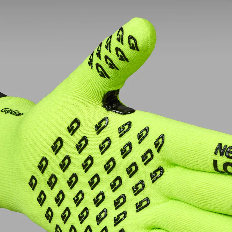 GripGrab Waterproof Knitted Winter Gloves - Hi Vis Yellow-4
