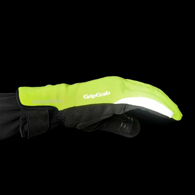 GripGrab Polaris 2 Waterproof Winter Gloves - Hi Viz Yellow-5