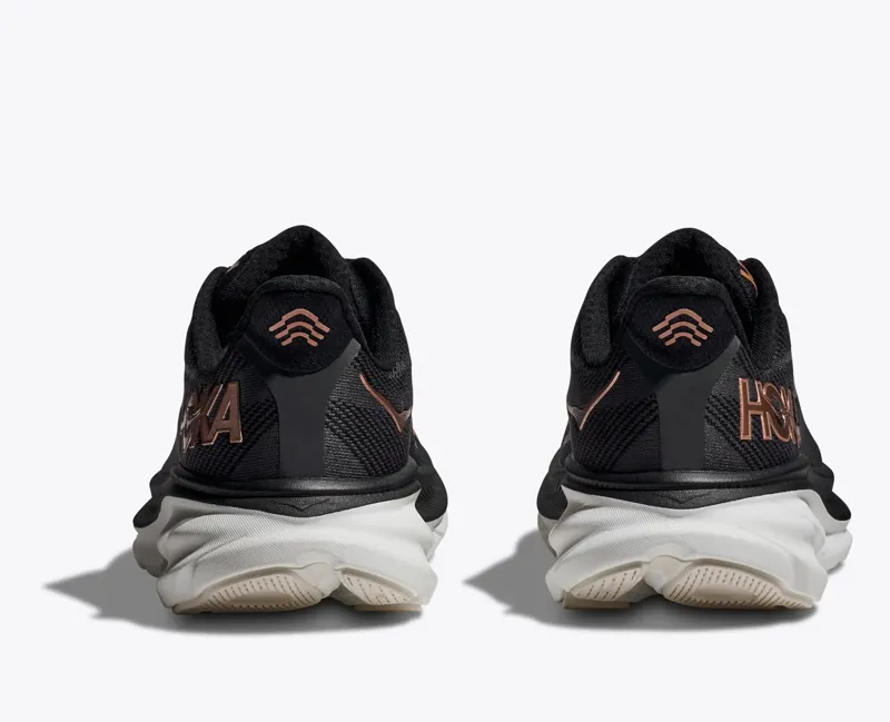  Hoka Womens Bondi 9 Road Running Shoes - Black Rose Gold-2