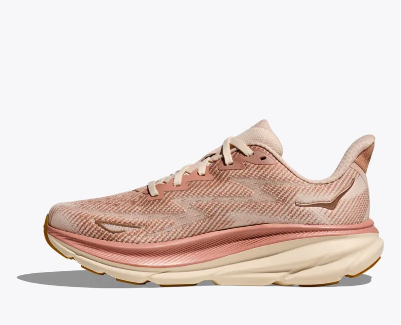 Hoka Womens Clifton 9 Road Running Shoes - Sandstone Cream-4
