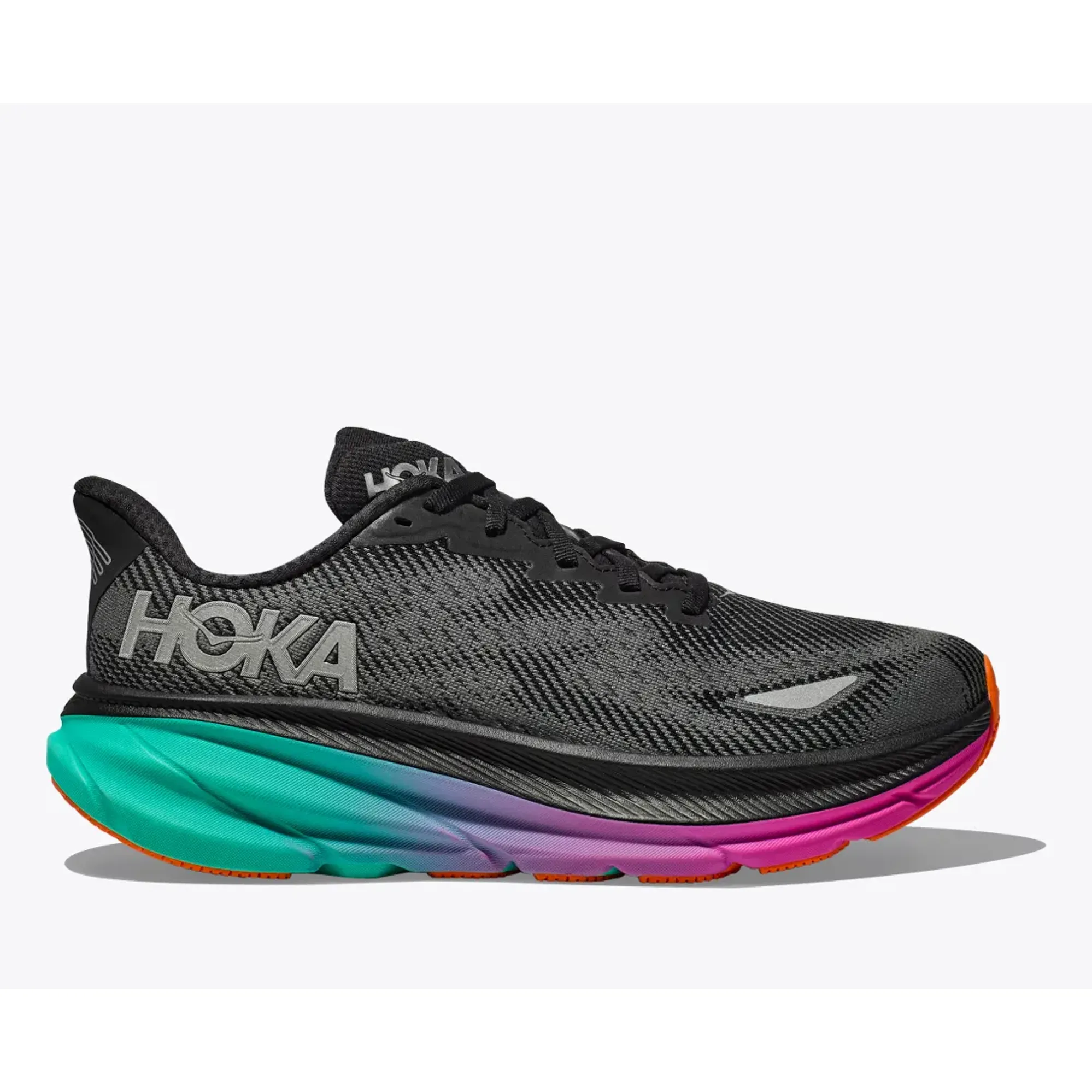 Hoka Clifton 9 GORE TEX Road Running Shoes Black Electric Aqua