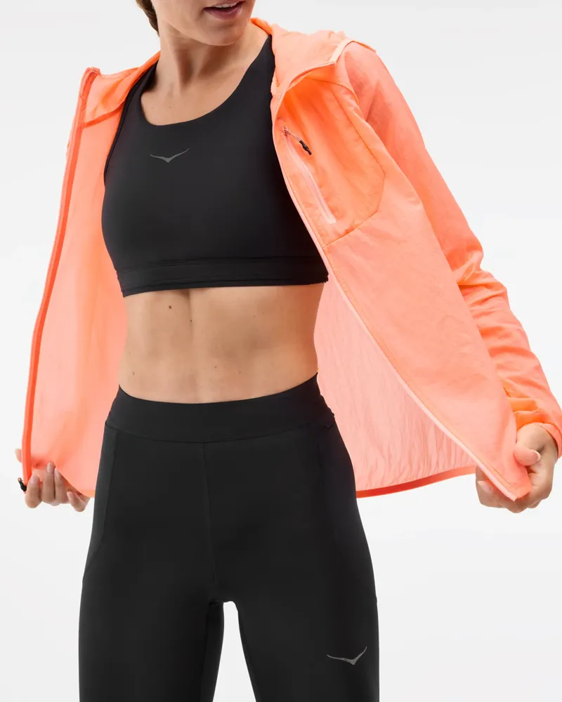 Hoka Skyflow Women's Running Jacket - Neon Cantaloupe-3