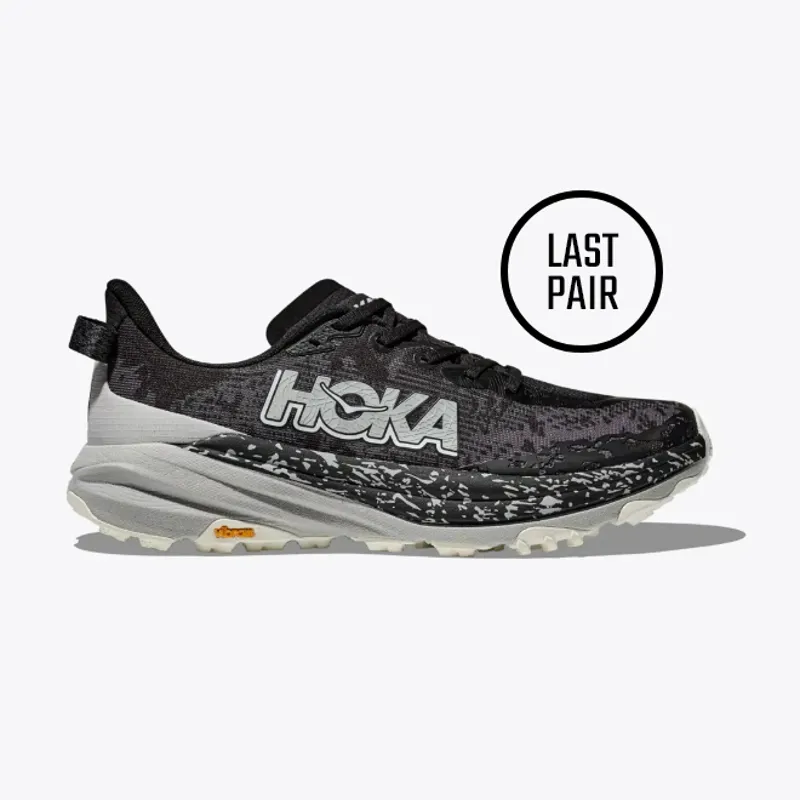 Hoka Speedgoat 6 Trail Running Shoes - Black Stardust - Size 13