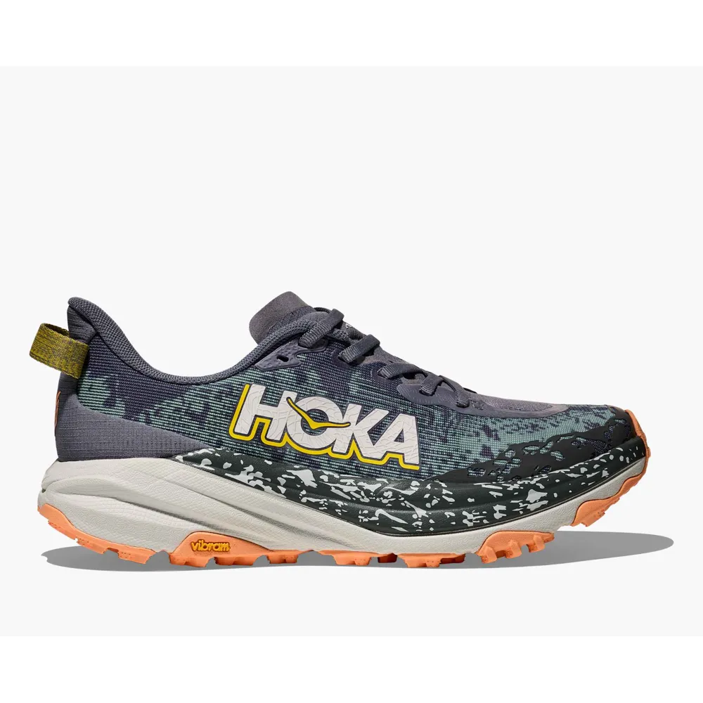 Hoka Speedgoat 6 Womens Wide Fit Trail Running Shoes - Grey Skies Cosmic Grey 8 UK
