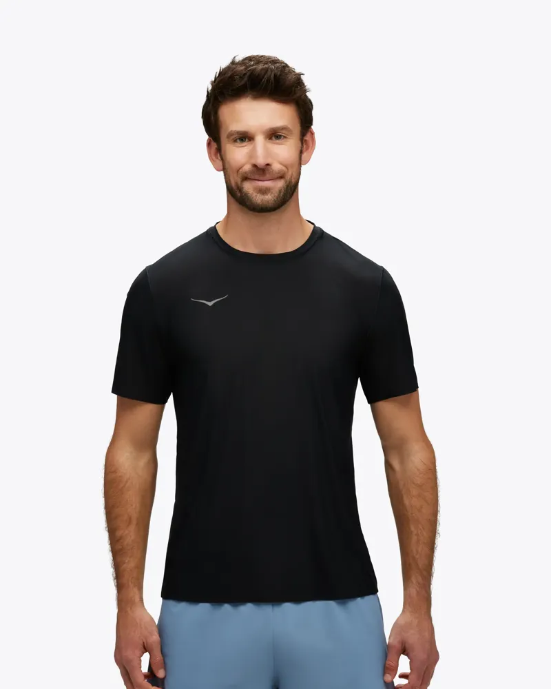 Hoka Airolite Run Short Sleeve Running Top - Black