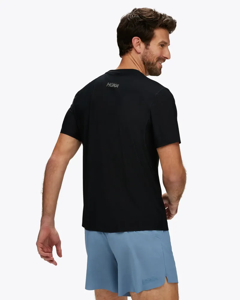 Hoka Airolite Run Short Sleeve Running Top - Black-1