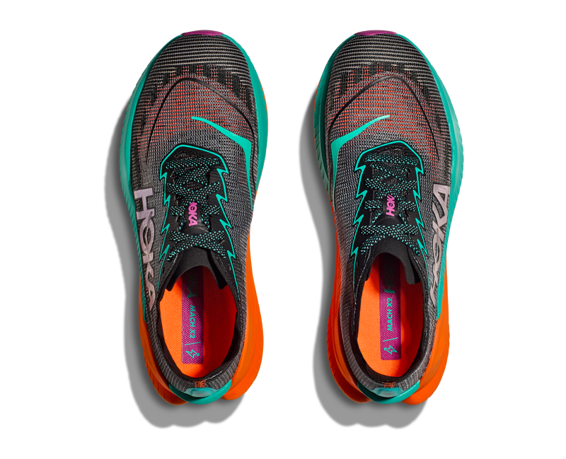 Hoka Mach X 2 Road Running Shoes - Black Electric Aqua-1