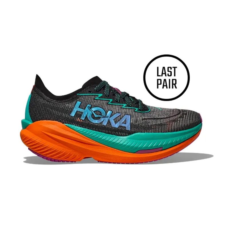Hoka Mach X 2 Womens Road Running Shoes - Black Electric Aqua - UK5.5
