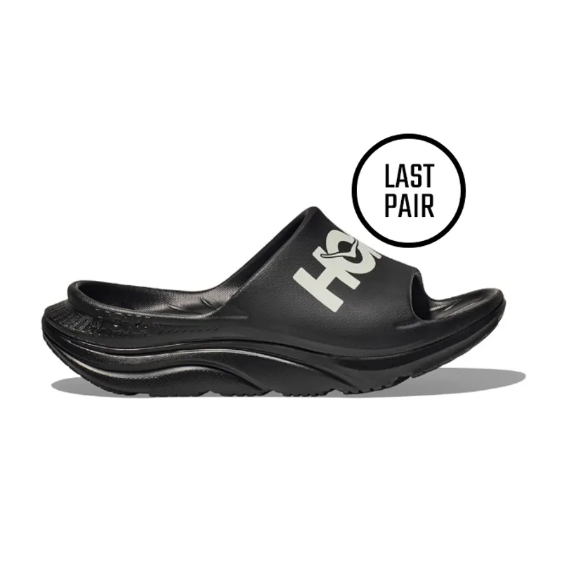 Hoka Ora Athletic Slide - Black White - UK4.5