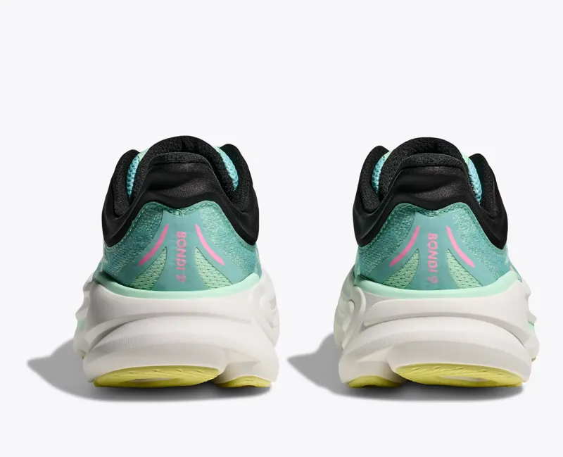 Hoka Bondi 9 Womens Road Running Shoes - Blue Spark Mint Fluorite-2