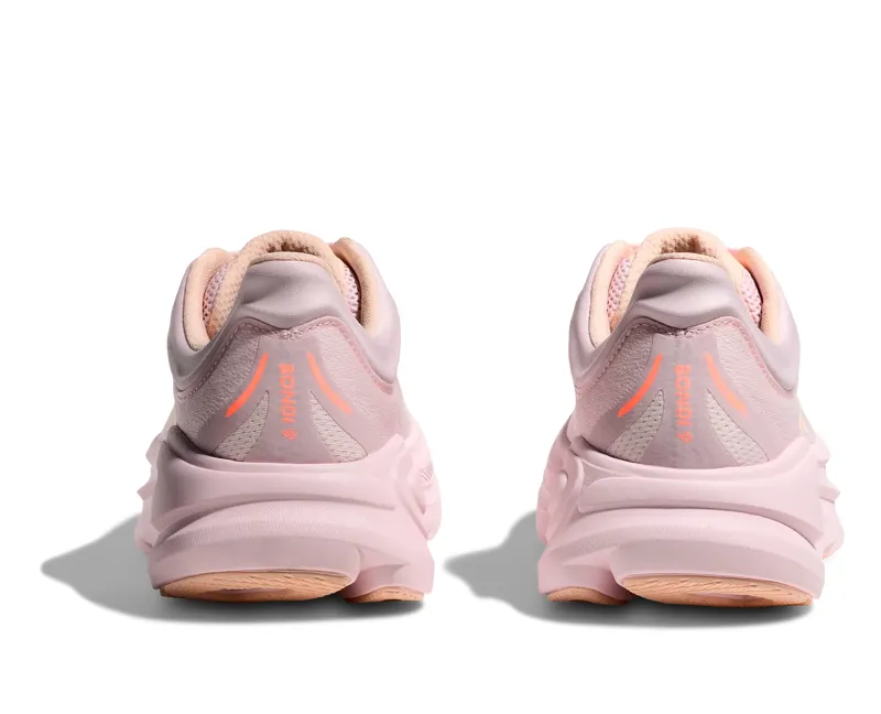 Hoka Bondi 9 Womens Max Cush Road Running Shoe - Lilac Cream Tangerine Glow-3