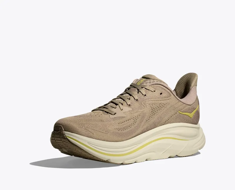 Hoka Clifton 10 Mens Road Running Shoe - Raw Linen Stone-2