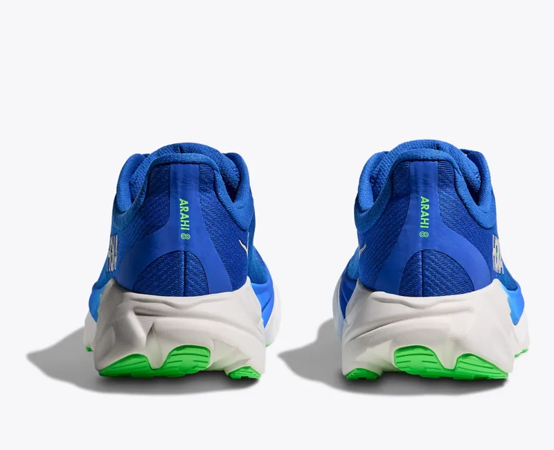 Hoka Arahi 8 Mens Supportive Road Running Shoe - Cobalt Blue Neon Green-2