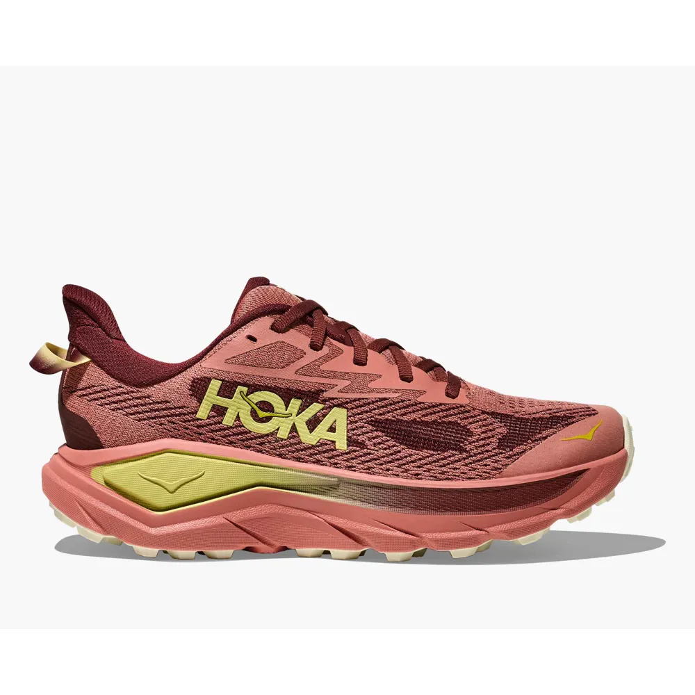 Hoka Challenger 8 Womens Wide Fit ATR Mixed Terrain Running Shoe - Blush Dark Cedar 6.5 UK