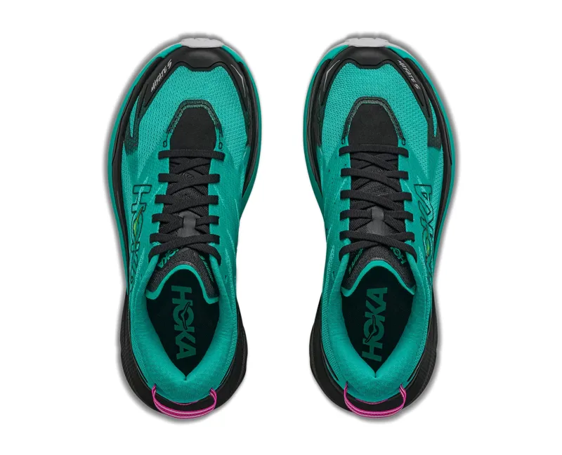 Hoka Mafate 5 Womens Trail Running Shoes - Black Electric Aqua-2