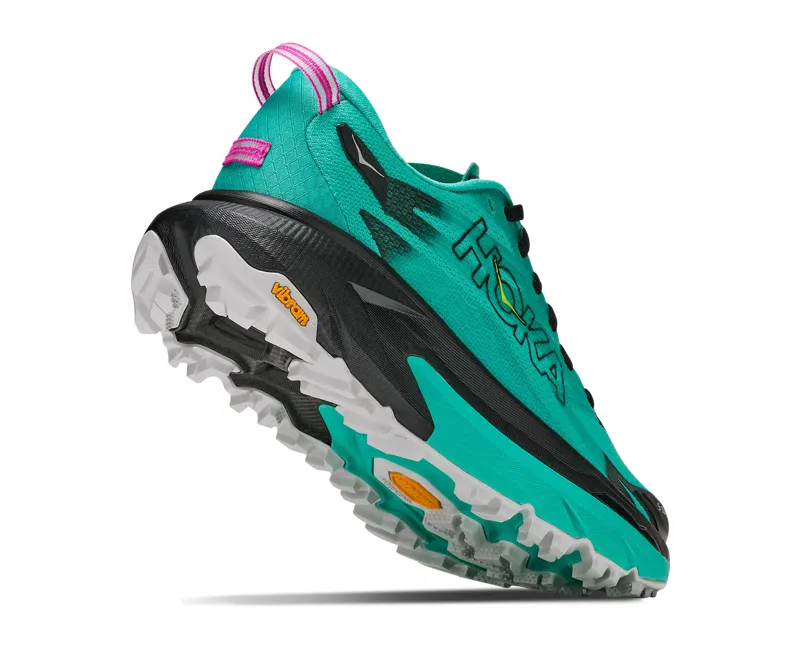 Hoka Mafate 5 Womens Trail Running Shoes - Black Electric Aqua-1
