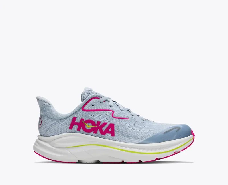 Hoka Clifton 10 Big Kids Road Running Shoes - Overcast Neon Dragonfruit