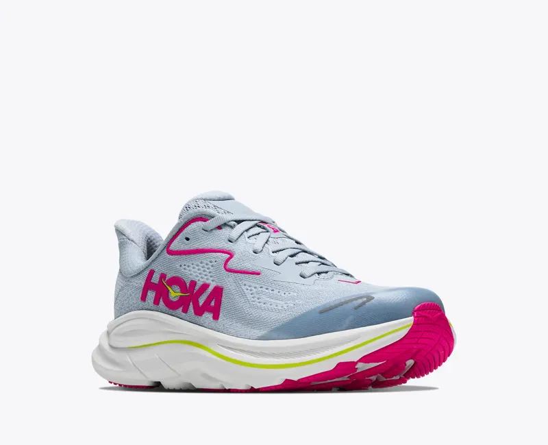 Hoka Clifton 10 Big Kids Road Running Shoes - Overcast Neon Dragonfruit-6