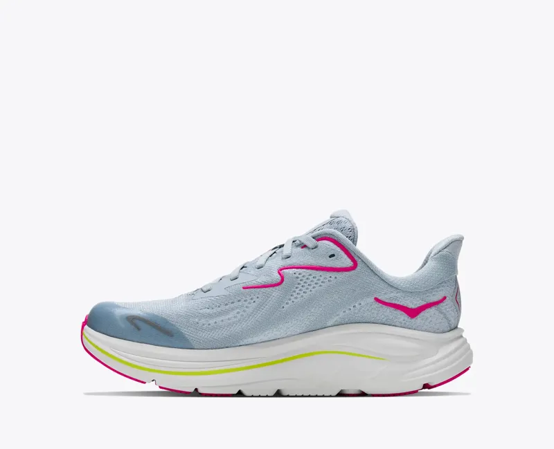 Hoka Clifton 10 Big Kids Road Running Shoes - Overcast Neon Dragonfruit-7